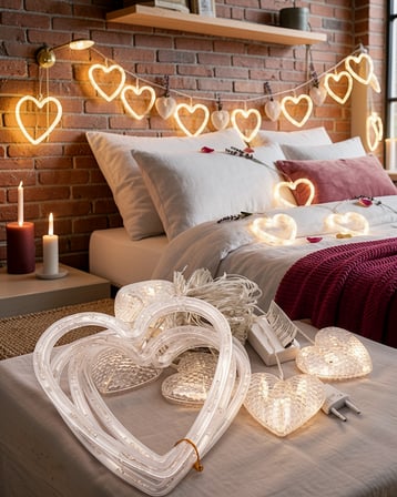 Dekoratif Kalp Şeklinde LED Neon Işık UCZZZKALPŞEKLİNDELED