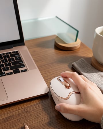 Kablosuz Mouse Bluetooth ve USB Alıcılı Şarjlı Ergonomik Tasarım