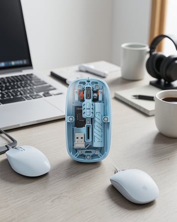 Kablosuz Mavi Pilli Mouse Bluetooth 5.2 UCZZZM223MOUSEMAVİ-6