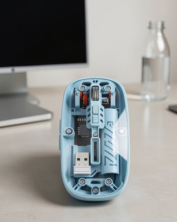 Kablosuz Mouse Bluetooth 5.2 2.4G USB Mavi UCZZZM223MOUSEMAVİ