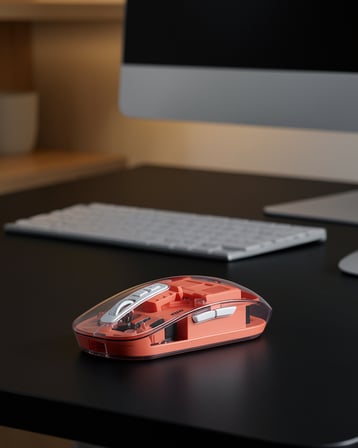Sessiz Tıklamalı Şeffaf Bluetooth ve USB Kablosuz Mouse UCZZZM223MOUSETURUNCU-3