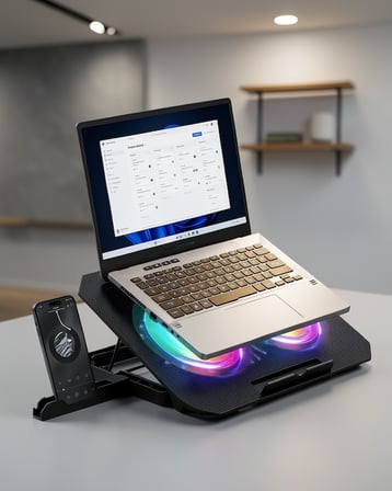 RGB Fanlı Laptop Soğutma Standı UCZZZN33BİLGİSAYARFANI-4