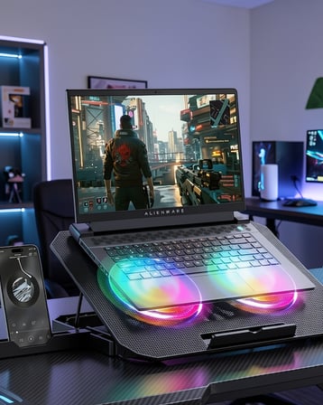 RGB Işıklı Çift Fanlı Laptop Soğutucu UCZZZN33BİLGİSAYARFANI