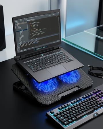 Çift Fanlı Sessiz Laptop Soğutucu 17 İnç Uyumlu UCZZZN99BİLGİSAYARFANI-3