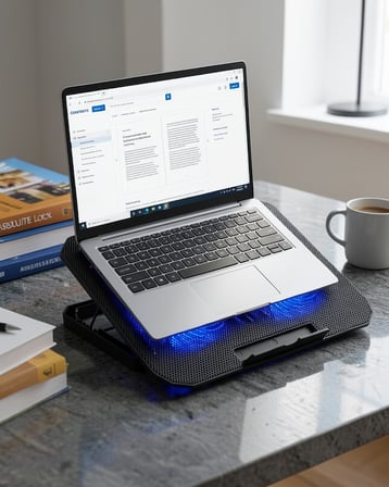 Laptop Soğutma Standı Çift Fan USB Girişli Mavi Işıklı UCZZZN99BİLGİSAYARFANI-4