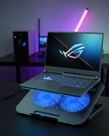 Çift Fanlı Laptop Soğutucu 17 İnç Uyumlu 8 Kademeli Ayarlı