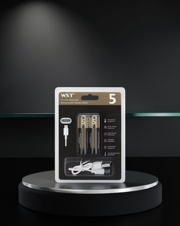 Aa Lityum Pil 1.5V Type-C Şarjlı Çiftli
