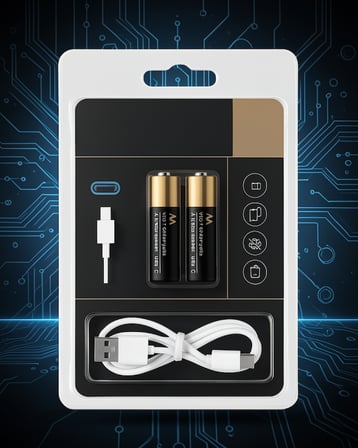 Usb Type-C Şarjlı Aaa Lityum Pil 1000+ Döngü Uczzzşarjlipi̇L-5