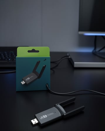 USB 3.0 Kablosuz Adaptör 2.4GHz ve 5GHz Destekli UCZZZWİFİADAPTÖR-1