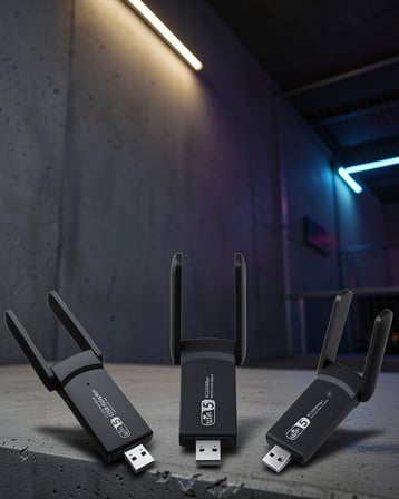 USB WiFi Adaptörü 5G Destekli Dual-Band UCZZZWİFİADAPTÖR-2