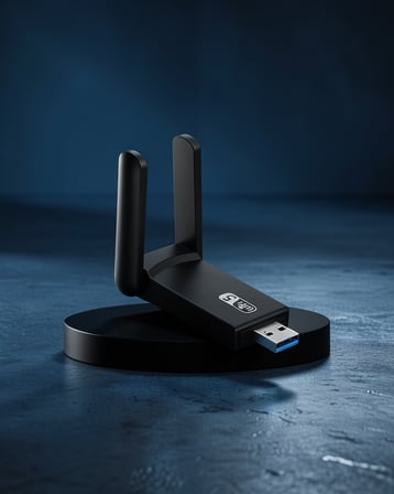 Kablosuz Wifi Adaptörü 5GHz AC Çift Band Çift Antenli UCZZZWİFİADAPTÖRRRRRR3