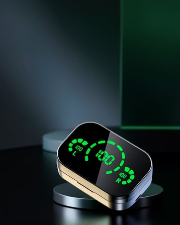 Kulaklık Çift Telefon Bağlantılı Powerbanklı Dijital Gösterge