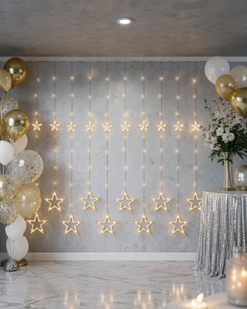 Dekoratif Yıldız Peri Led Perde 3x3 Metre UCZZZYILDIZPERİLED-8