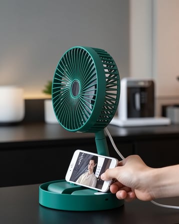 Mini Fan Soğutucu Telefon Tutucu Vantilatör UUCZKATLANABİLİRVANTİLATÖR2