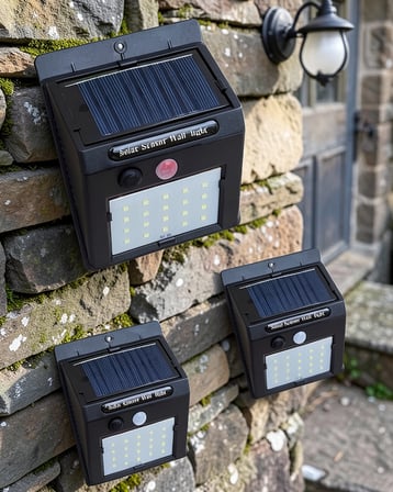 Güneş Enerjili Hareket Sensörlü 20 Led Duvar Lambası Uuczsensörlülamba1