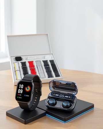 Yeni Model Akıllı Saat ve Kulaklık Kampanyası Nabızz Ölçer Bluetooth Bağlantılı Uzun Pil Ömrü