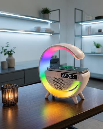 LED Atmosfer Lambası 15W Kablosuz Şarjlı XUCZGOOGLEDİJİTAL-6