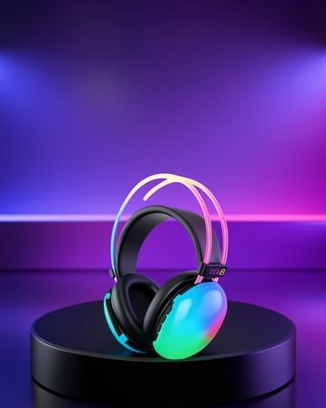RGB Aydınlatmalı Kablosuz Oyuncu Kulaklığı XUCZPG580KULAKLIKKKKKKK