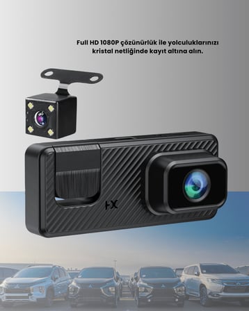 3 Kameralı Araç İçi DVR XUCZQ301KAMERA-6 Full HD
