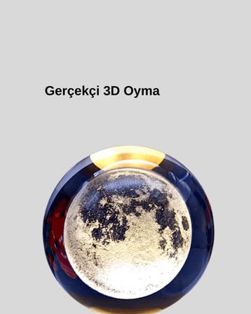 Ay Temalı Kristal Küre XUCZZZAYKÜRE-5