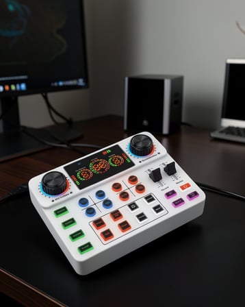 Canlı Yayın Mikseri USB ve Kablosuz Uyumlu XUCZZZKSASOUNDCARD-1