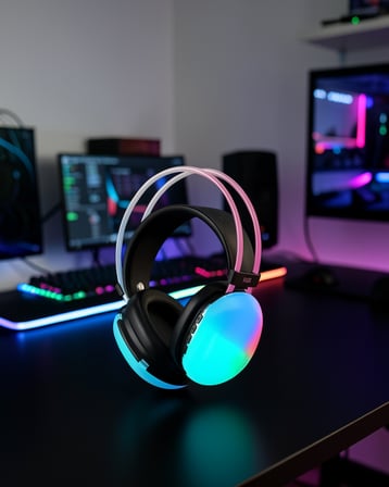 RGB Işıklı Kablosuz Kulaklık Bluetooth 5.3 XUCZZZPG580KULAKLIKKKKKKK