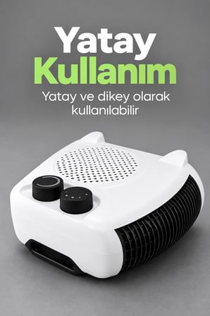 Elektrikli Fanlı Isıtıcı Soğuk Ilık ve Sıcak Hava Seçenekli