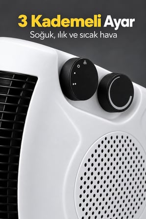 Termostatlı Fanlı Isıtıcı Çift Düğmeli Kontrol Tasarımı