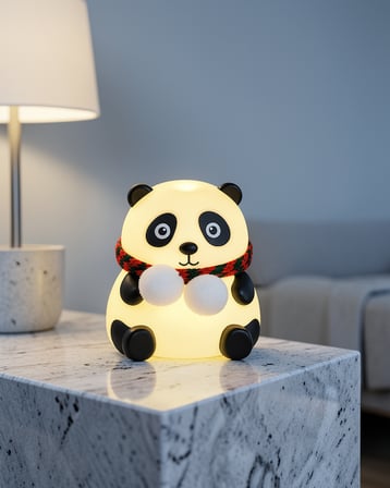 Panda Silikon Gece Lambası Renkli Işık Modu Dokunmatik Kontrollü