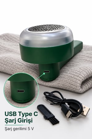 Şarjlı Tüy Temizleme Makinesi 800 mAh Bataryalı