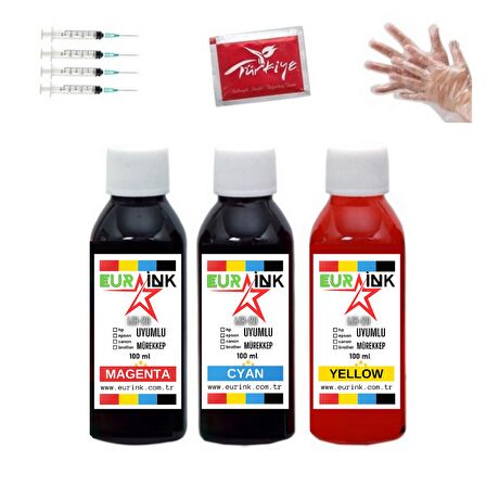 HP 5810 / 5820 / 115 Yazıcı Uyumlu Tank Mürekkebi 3 x 100 ml Renkli