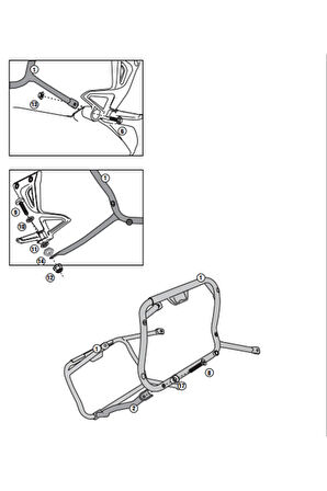 Klx1104hondavfr800xcrossrunner(11-14) Uyumlu Yançantataşıyıcı