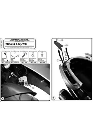 Sr361 Yamaha X-cıty 125-250 (07-16) Arka Çanta Taşıyıcı
