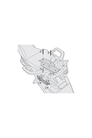 Kr1144 Honda Crf1000 Afrıca Twın (16-17) Arka Çanta Tasıyıc