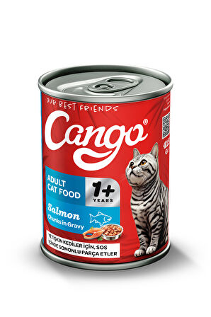 Cango Yetişkin Yaş Kedi Maması Somonlu 415Gr 36Lı