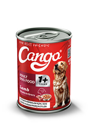 Cango Yetişkin Yaş Köpek Maması Kuzu Etli 415Gr 36Lı