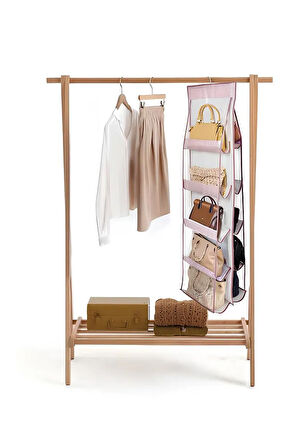 ALAS Çanta Düzenleyici Çanta Askılığı Organizer 10 Lu Dolap Içi Düzenleyici 37*125 cm