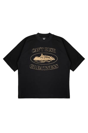 Unisex Oversize CORTEIZ CANT RUSH Baskılı Boxy Fit Kalın Kumaşlı (240gsm) T-shirt
