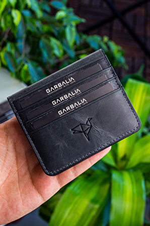 Garbalia Canvas Vintage Deri Kartlık Cüzdan
