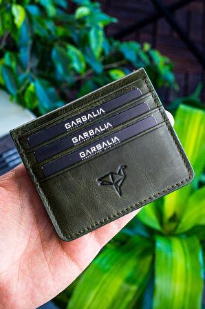 Garbalia Canvas Vintage Deri Kartlık Cüzdan