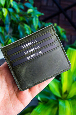 Garbalia Canvas Vintage Deri Kartlık Cüzdan