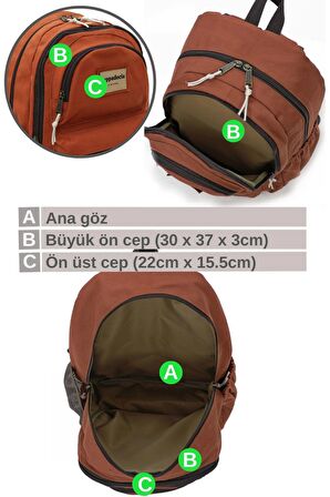 4007 Olympos Kiremit Sırt Okul Seyahat Günlük 15.6 inç Laptop NoteBook Çantası