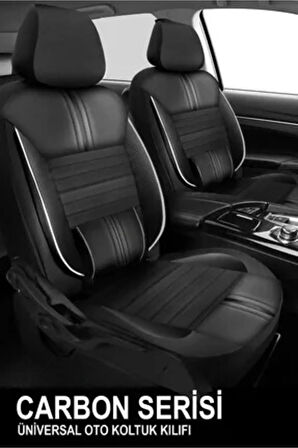 Alfa Romeo 146 (930) 2.0 16v Qudrifoglio (155 Hp) 2001 UYUMLU CARBON  Oto Koltuk Kılıfı SİYAH BEYAZ