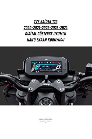 TVS Raider 125 2020 2021 2022 2023 2024 Dijital Gösterge Uyumlu Nano Ekran Koruyucu