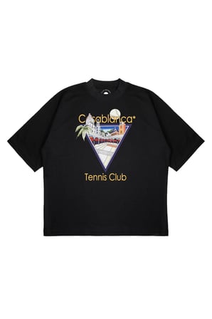 Unisex Oversize CASABLANCA BEYZBOL Baskılı Boxy Fit Kalın Kumaşlı (240gsm) T-shirt