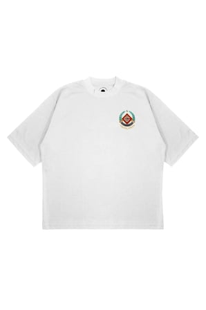 Unisex Oversize CASABLANCA ÇELENK Baskılı Boxy Fit Kalın Kumaşlı (240gsm) T-shirt
