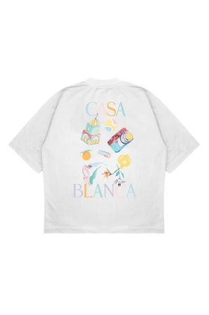 Unisex Oversize CASABLANCA FOTO MAKINA Baskılı Boxy Fit Kalın Kumaşlı (240gsm) T-shirt