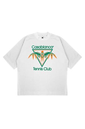 Unisex Oversize CASABLANCA WINGS Baskılı Boxy Fit Kalın Kumaşlı (240gsm) T-shirt