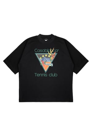 Unisex Oversize CASABLANCA LEAVES Baskılı Boxy Fit Kalın Kumaşlı (240gsm) T-shirt