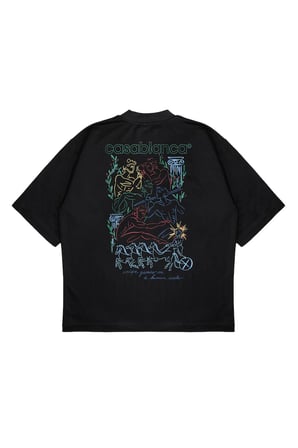 Unisex Oversize CASABLANCA ROMA Baskılı Boxy Fit Kalın Kumaşlı (240gsm) T-shirt